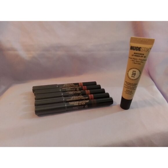 Nudestix Easy Nude Makeup Set Matte Lip & Cheek Pencils, Eye Pencil, Lip Primer - Picture 4 of 5